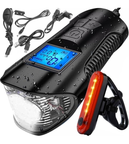 LED фар за велосипед с брояч 23680