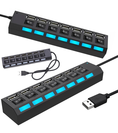 Хъб usb хъб сплитер 7x usb 2.0
