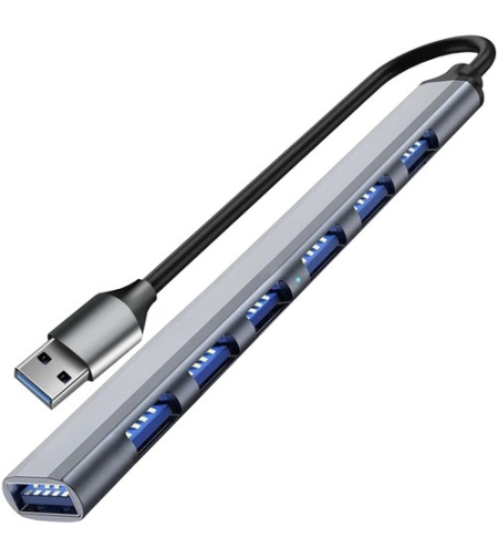 USB HUB - 1 порт 3.2 + 6 порта 2.0 Izoxis 24374