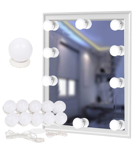 LED осветители за огледало, комплект гримове 10 бр