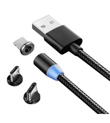 МАГНИТЕН USB КАБЕЛ ЧЕРЕН (200)
