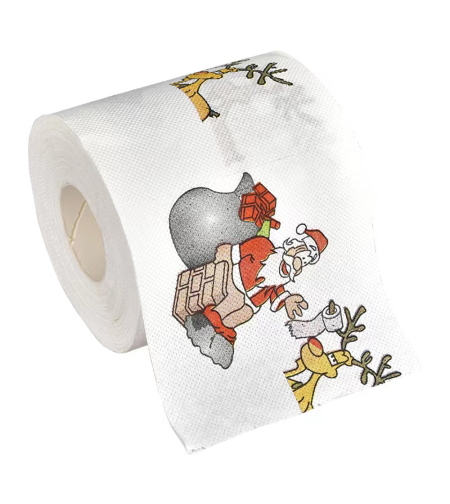 Коледна тоалетна хартия santa funny wc