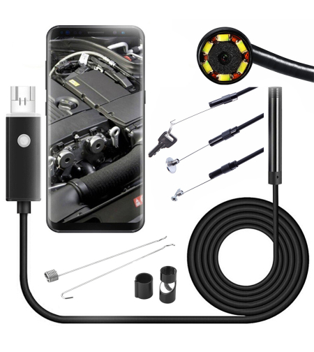 Камера за инспекция на ендоскоп android PC USB 10m led