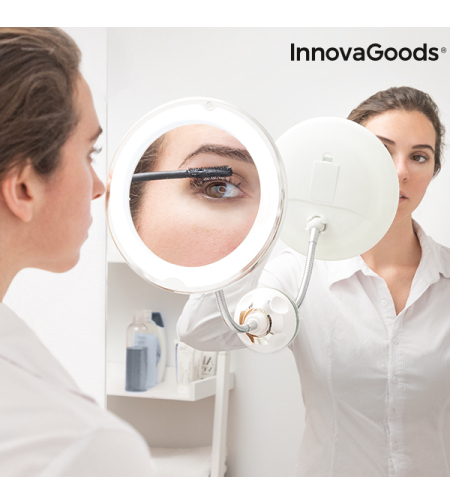 LED увеличително огледало с гъвкаво рамо и вендуза Mizoom InnovaGoods
