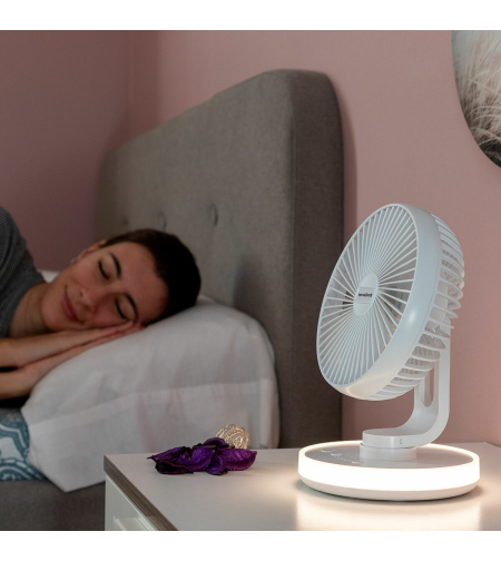 Акумулаторен Вентилатор за Бюро с LED FanLed InnovaGoods Ø6,6'' 4000 mAh