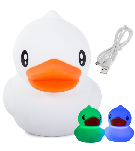 Детска нощна лампа led duck rgb touch usb