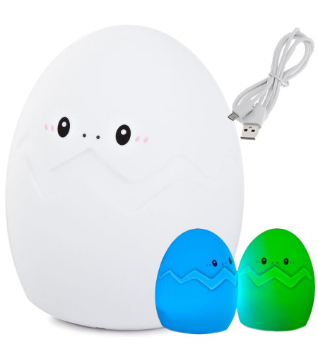 Детска нощна лампа led egg rgb touch usb