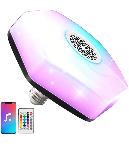 RGBW LED цветна крушка Bluetooth дистанционно управление за високоговорител