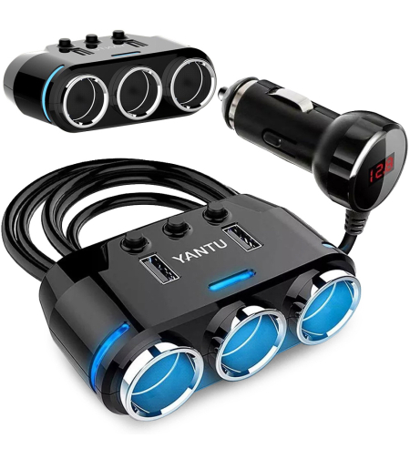 Сплитер за запалка 2x usb зарядно