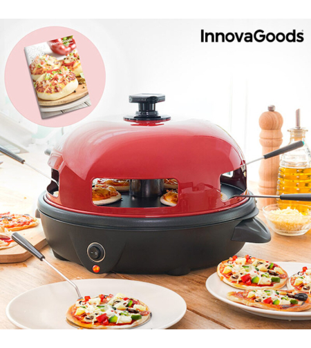 Фурна за Малки Пици с Рецептурник Presto! InnovaGoods 700W Червена Черна