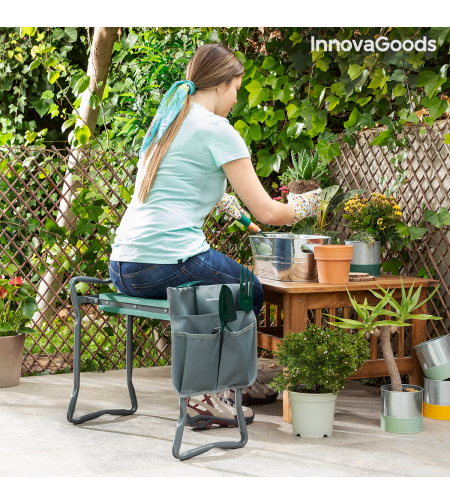 3 в 1 Сгъваема Градинска Пейка с Чанта за Инструменти Situl InnovaGoods
