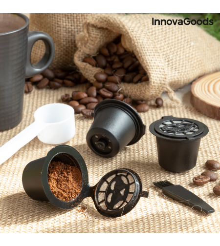Комплект от 3 Kапсули Kафе за Mногократна Употреба Recoff InnovaGoods