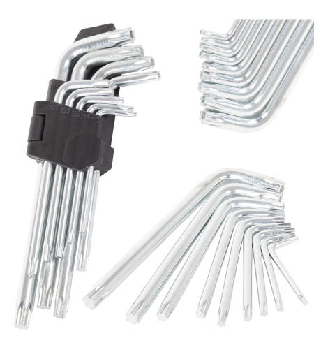 Шестограмни ключове 1.5-10 9 ел големи torx комплект
