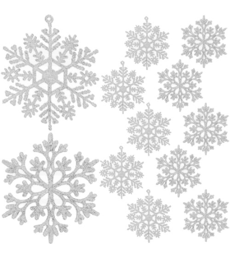 Коледна елха - снежинки 12 бр. Рухи 22516