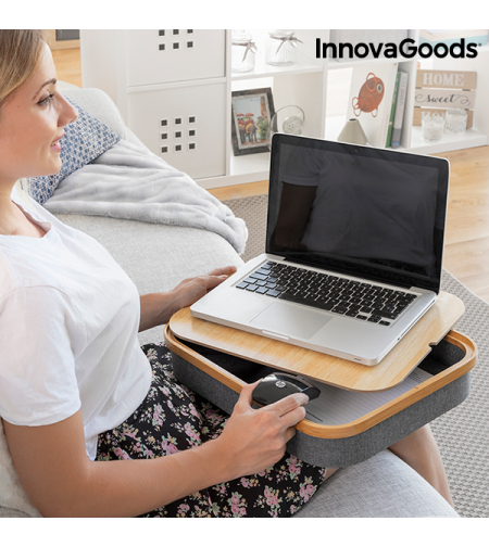 Преносимо Бюро за Лаптоп с Отделение за Съхранение Larage InnovaGoods