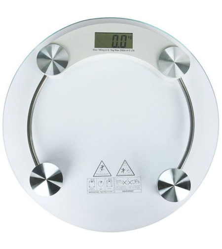 Електронна везна за баня 180кг стъклена lcd