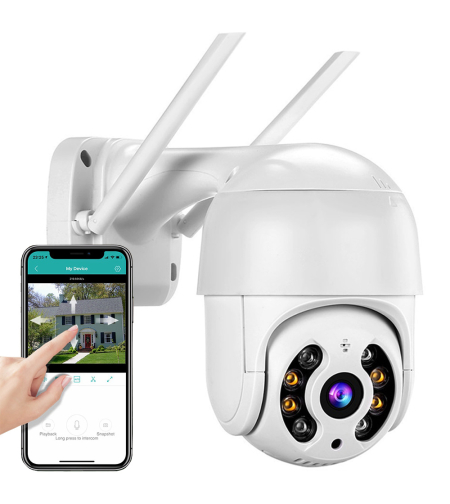 Въртяща се ip wifi външна камера с пълно HD увеличение