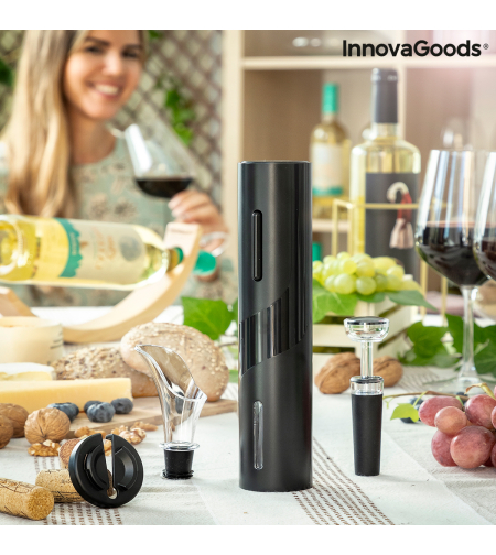 Електрически Тирбушон с Аксесоари за Вино Corking InnovaGoods