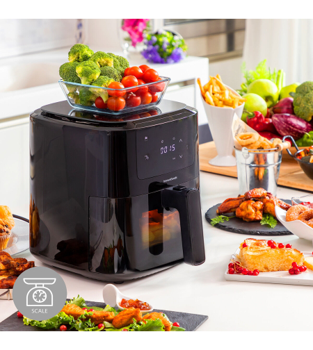 Фритюрник без Масло с Кантар InnovaGoods Fryinn Balance 5000 Черен Неръждаема стомана 1500 W 5 L