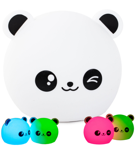 Детска нощна лампа led rgb panda touch