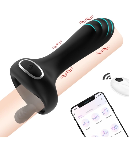 Пенис ринг с APP контрол 10 честоти и дълготрайна издръжливост