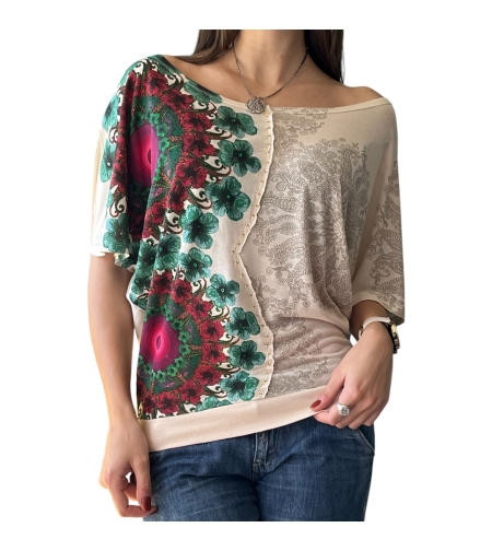 Дамска блуза с къс ръкав DESIGUAL