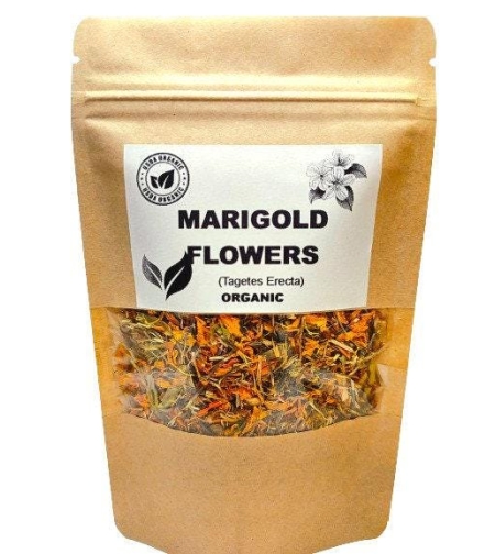 Organic MARIGOLD FLOWERS | tagetes erecta | marigold tea | dried flowers | organic herbs | dried herbs | herba | tea