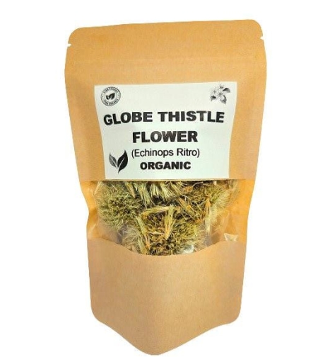 Organic GLOBE THISTLE FLOWER | echinops ritro | globe thistle flower tea | herbal tea | dried flower | organic flower | organic herbs |