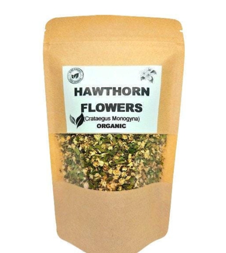 Organic HAWTHORN FLOWERS & LEAF | crataegus monogyna | hawthorn tea |  herbal tea | organic herbs | herbal tea | organic flower