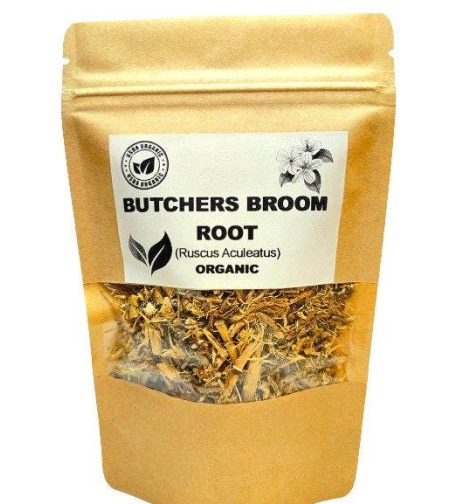 Organic butchers broom root | ruscus aculeatus | butchers broom tea | dried root | organic herbs | dried bulk herb | herba | tea