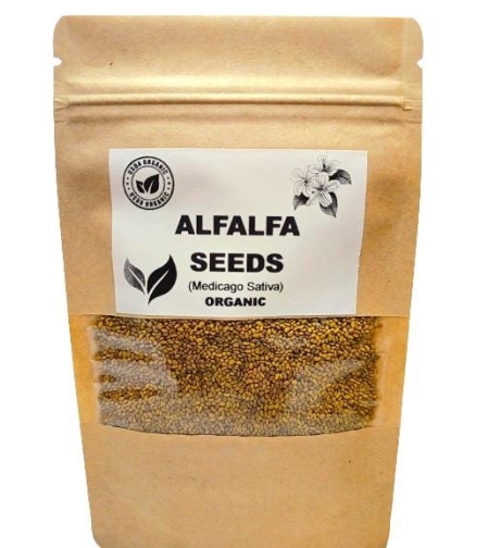 Organic ALFALFA SEEDS | Medicago Sativa | Alfalfa Herbs | Alfalfa Tea | Dried Seeds | Organic Seeds | Organic Herbs | Herbal Tea
