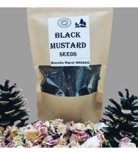 Organic BLACK MUSTARD SEEDS | Brassica Nigra | Black Mustard Tea | Seeds | Dried Seeds | Organic Seeds | Organic Herb | Herba Tea