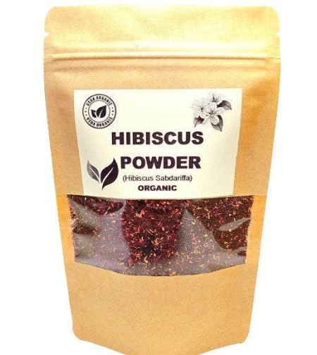 Organic HIBISCUS POWDER | hibiscus sabdariffa | hibiscus flower powder | hibiscus tea | herbal tea | organic herbs | powder | herba | tea