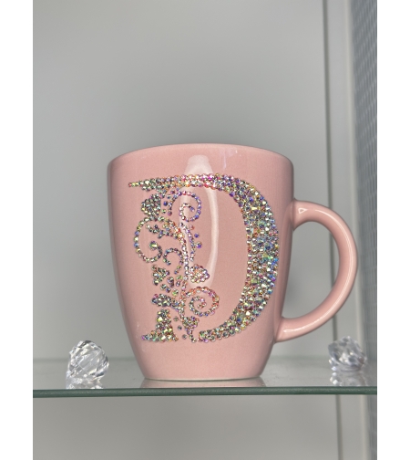 Чаша baby pink ornament  буква D