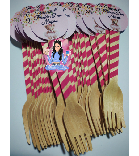 Вилица с декорация - Мече с рокля