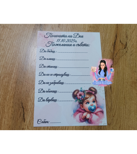 Карти за наричане - ''Бебе с биберона''