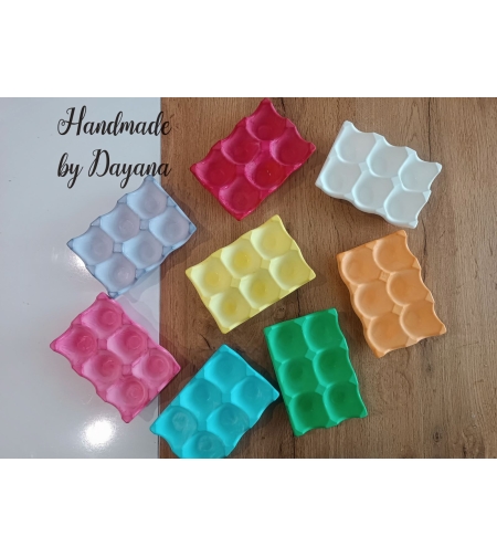 Керамична поставка за яйца с 6 кръгли отвора в цвят