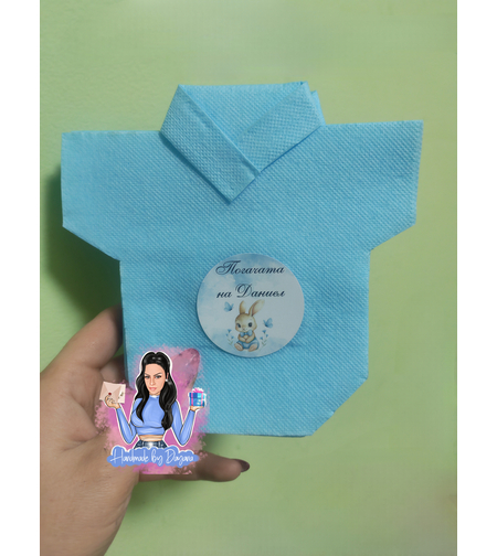 Салфетка боди - ''Зайче с папионка