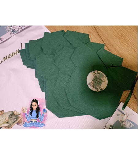 Салфетка боди - ''Мече в зелена кола''