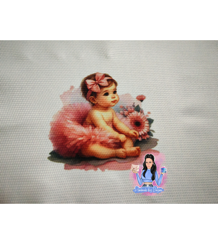 Кърпа (месал) за погача ''Бебе с розова панделка''