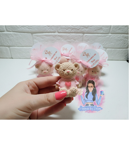 Подаръчета за гости - мече със сърце