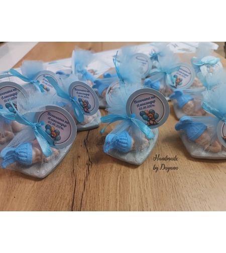 Подаръчета за гости на тема - ''Мече с балони в синьо 3''