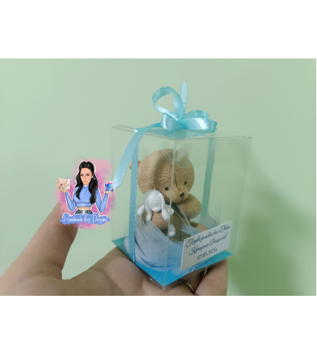 Подаръци за гости - мече в кутия с пера