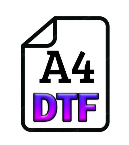 DTF трансфер върху PET фолио с пълноцветен дизайн в размер А4