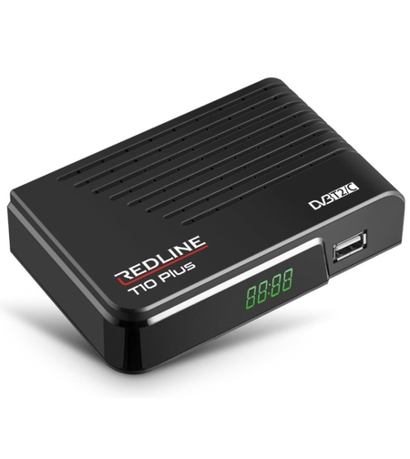 Комбиниран приемник REDLINE T10 Plus HD Cable, кабелна и ефирна телевизия, DVB-T/T2/C