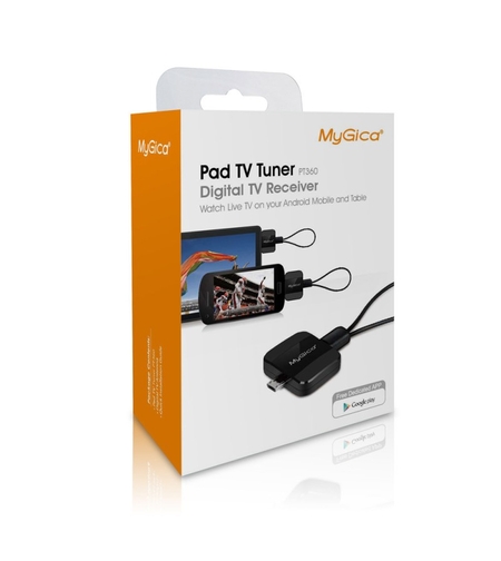 ТУНЕР ЗА ANDROID УСТРОЙСТВА MYGICA PADTV PT360, DVB-T2, MICRO USB, TYPE-C