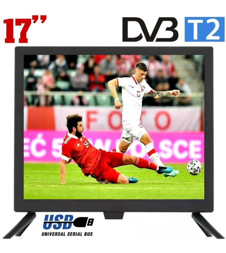 ТЕЛЕВИЗОР НА 12 ВОЛТА NORTHERN CROSS NC-D17, 17 ИНЧА, DVB-T2, USB, LED