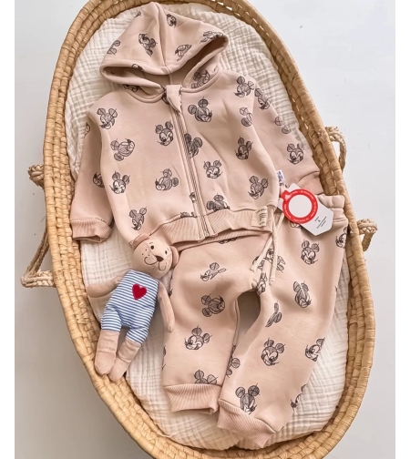 Бебешки ватиран комплект VERONLA  BEIGE