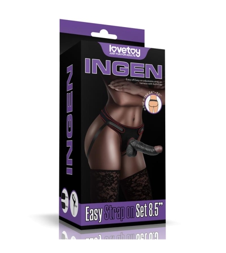 Регулируем страп-он с реалистично дилдо 21,5 см - Adjustable Strap-On with Dildo 8.5