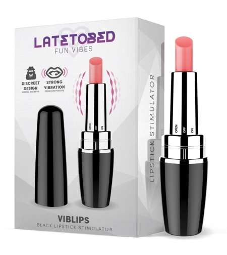 LATETOBED Viblips Червило Клиторен Стимулатор Черен